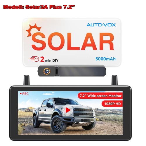 Auto vox dvr - 7.2", solar